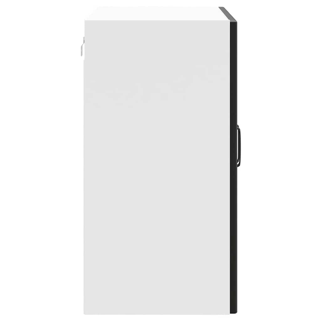 Kitchen Wall Cabinet "Lucca" Black Engineered Wood