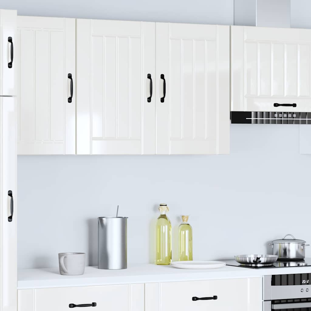 vidaXL Kitchen Wall Cabinet Lucca High Gloss White Engineered Wood