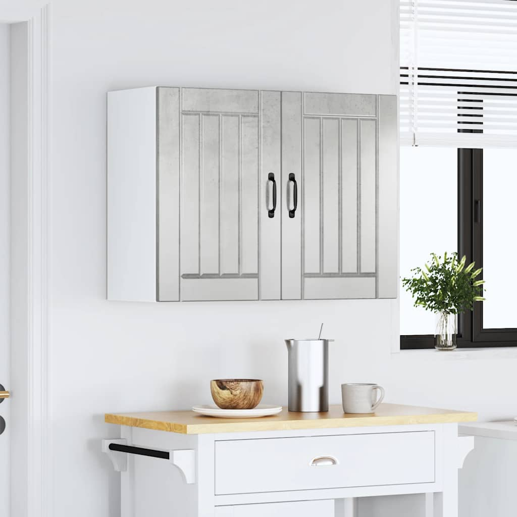 vidaXL Kitchen Wall Cabinet Lucca Concrete Grey Engineered Wood