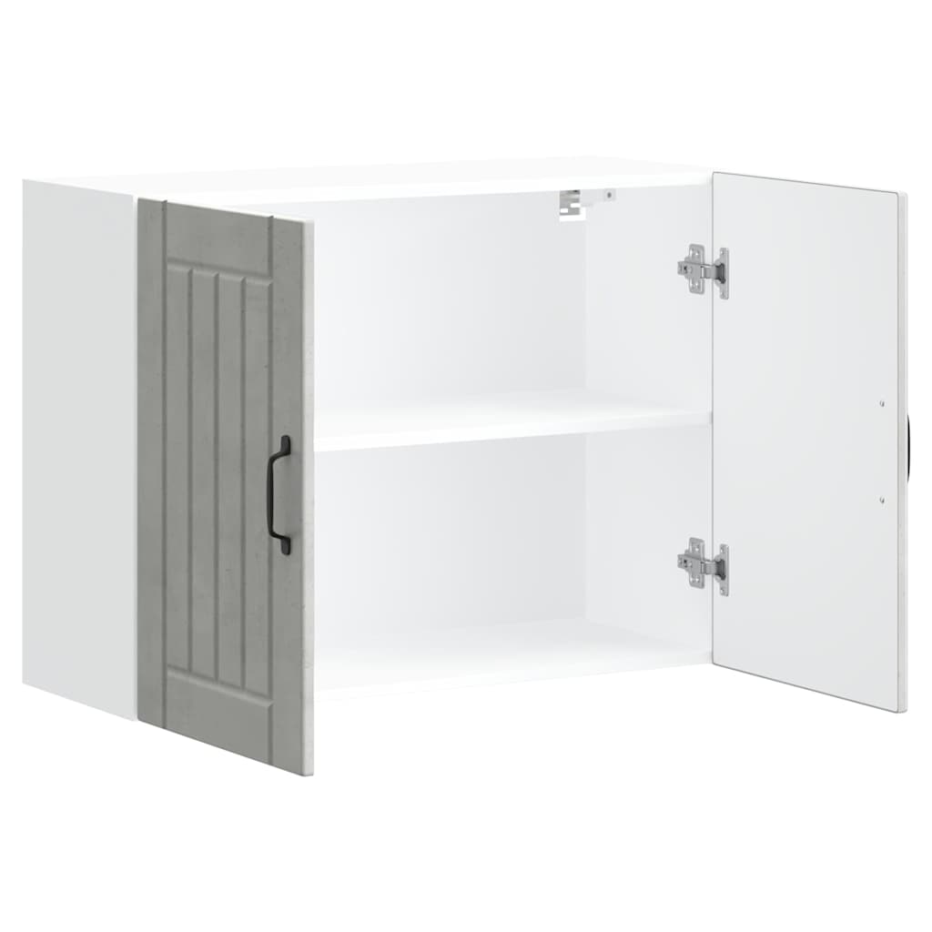 Kitchen Wall Cabinet "Lucca" Concrete Grey Engineered Wood