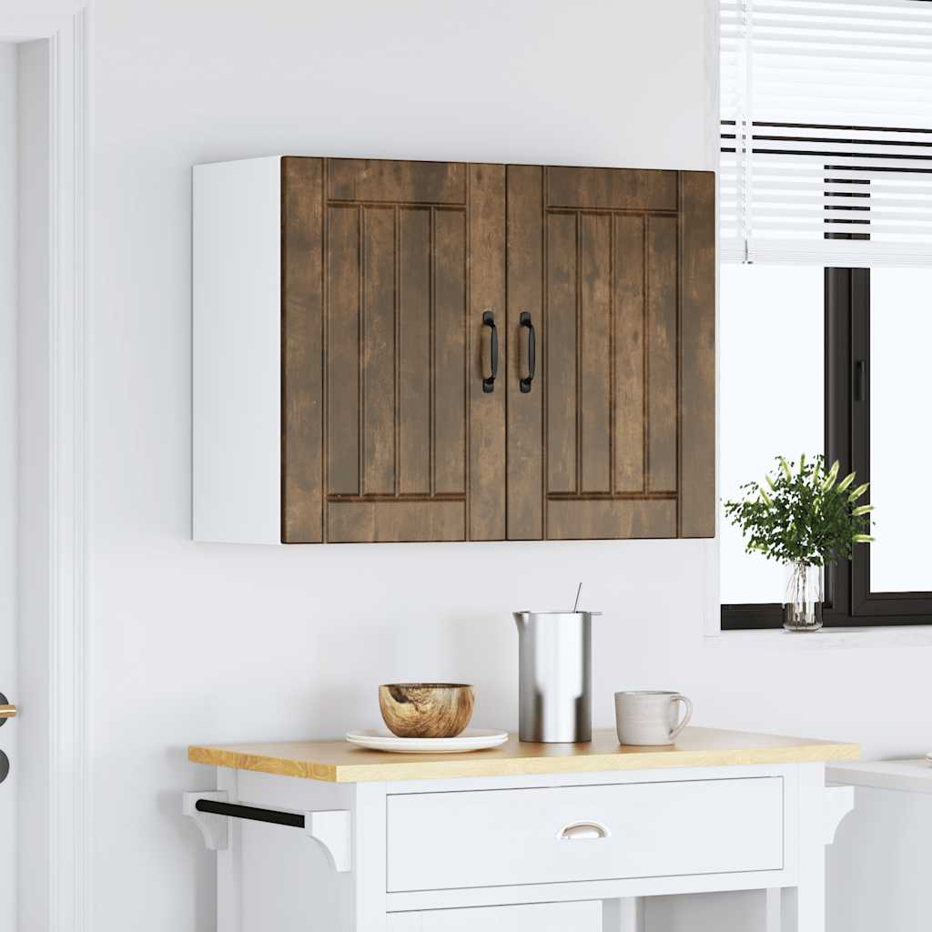 vidaXL Kitchen Wall Cabinet Lucca Smoked Oak Engineered Wood