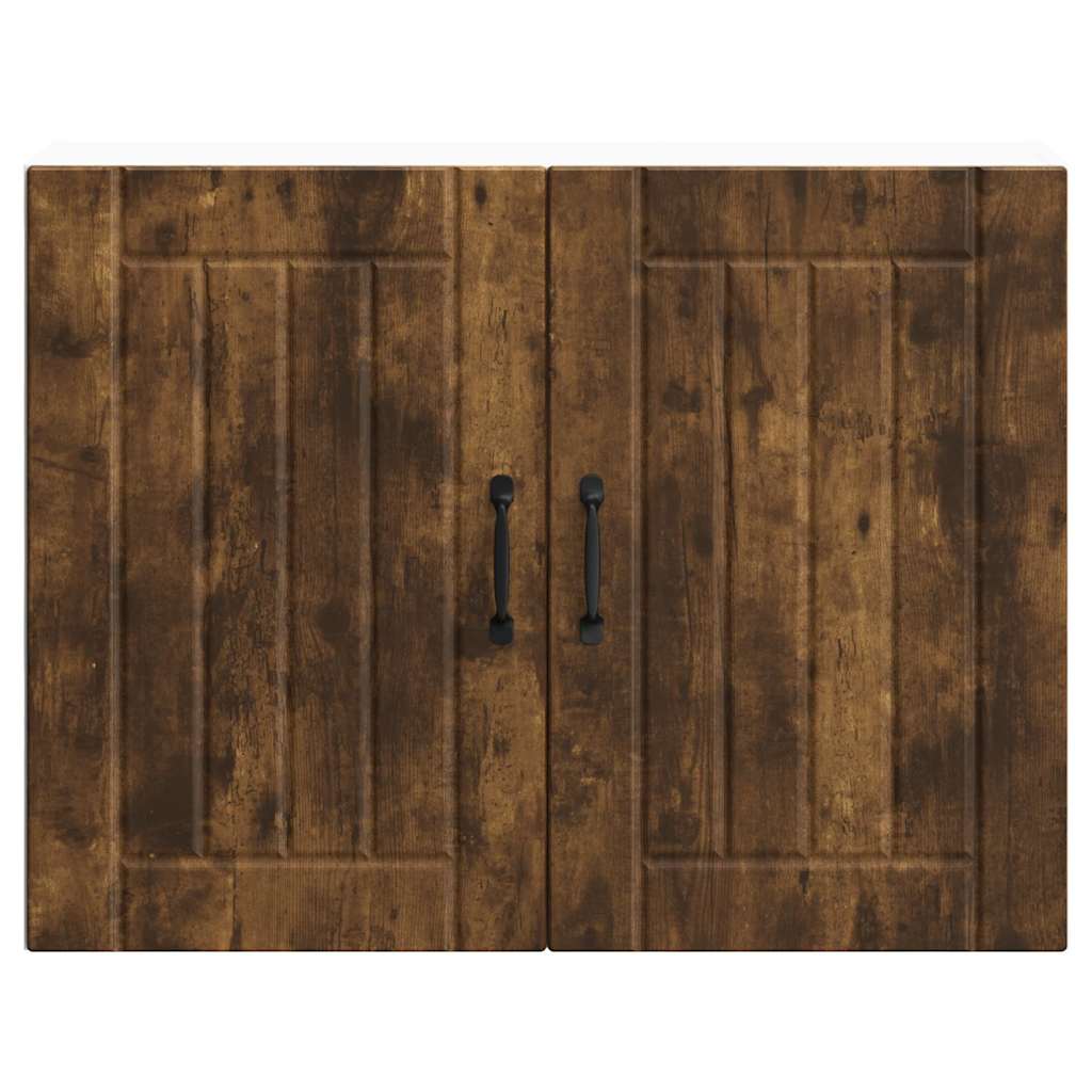 Kitchen Wall Cabinet "Lucca" Smoked Oak Engineered Wood