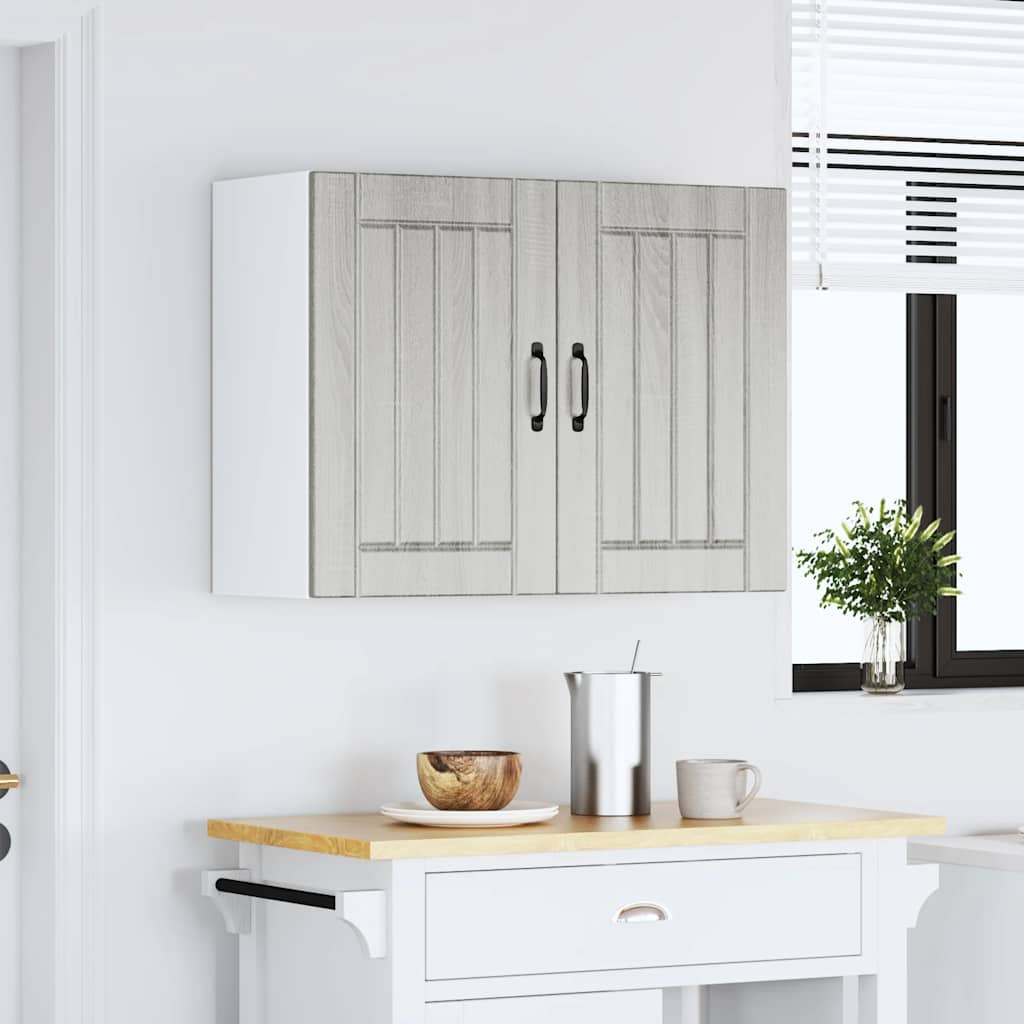 vidaXL Kitchen Wall Cabinet Lucca Grey Sonoma Engineered Wood