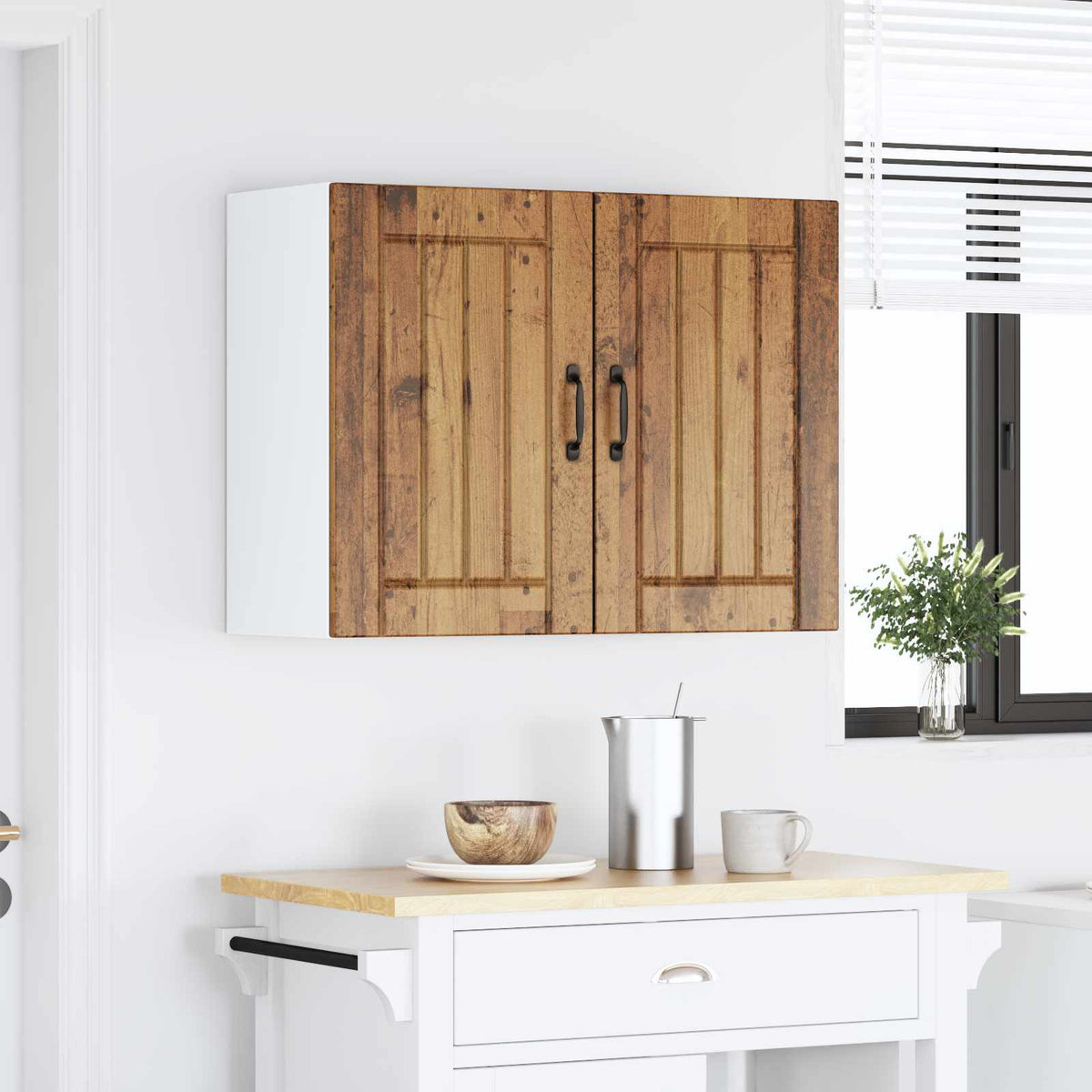 Kitchen Wall Cabinet "Lucca" Old Wood Engineered Wood