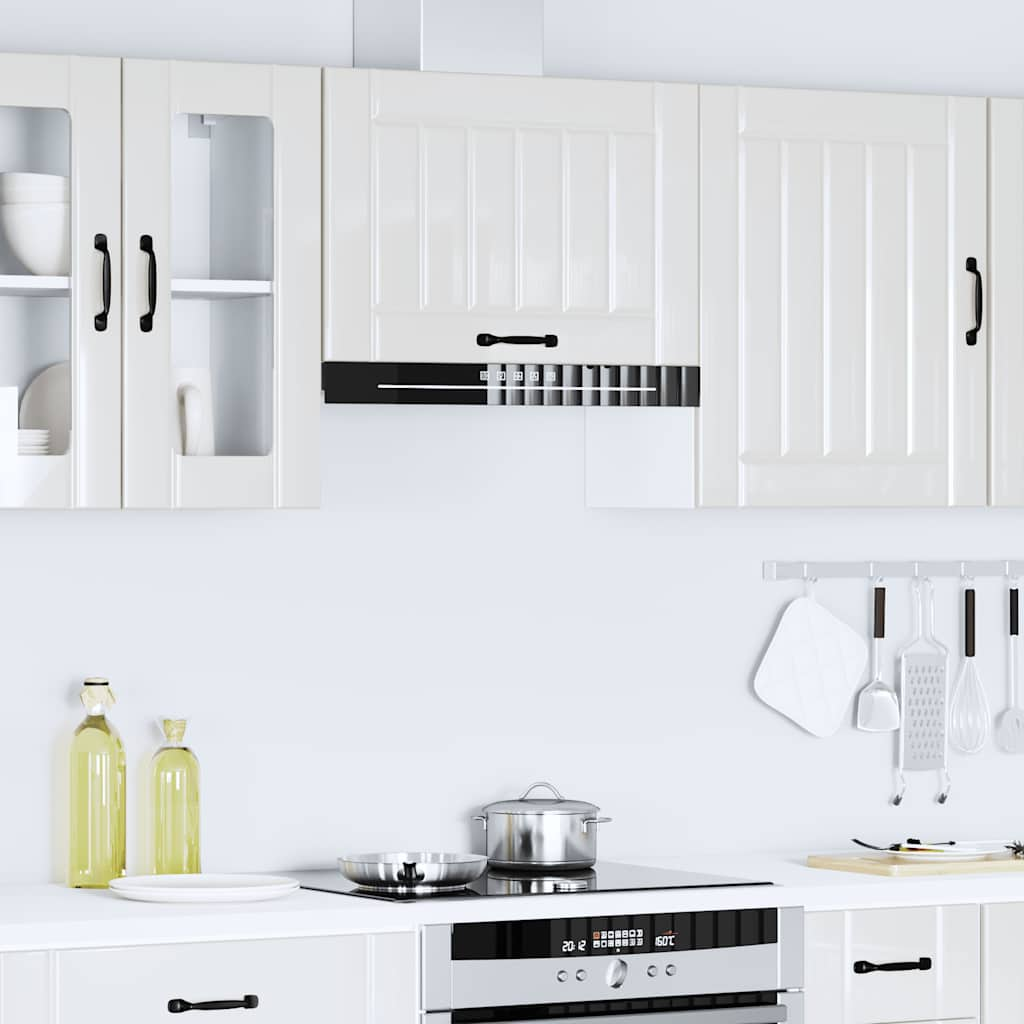 vidaXL Kitchen Wall Cabinet Lucca High Gloss White Engineered Wood