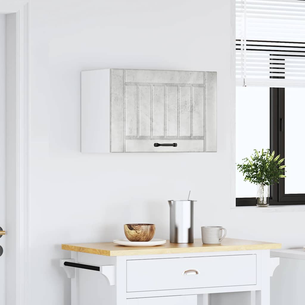 Kitchen Wall Cabinet "Lucca" Concrete Grey Engineered Wood