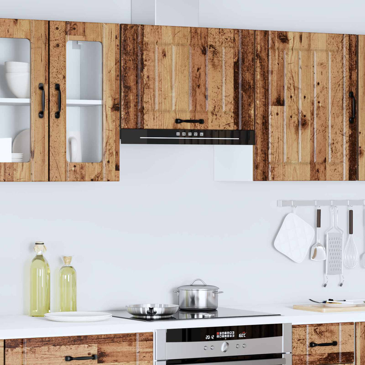 Kitchen Wall Cabinet "Lucca" Old Wood Engineered Wood