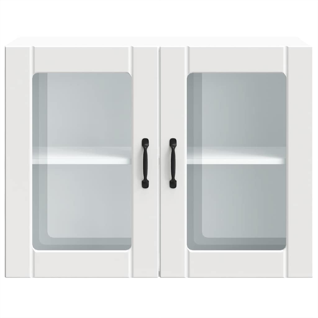 Kitchen Wall Cabinet with Glass Door "Lucca" White