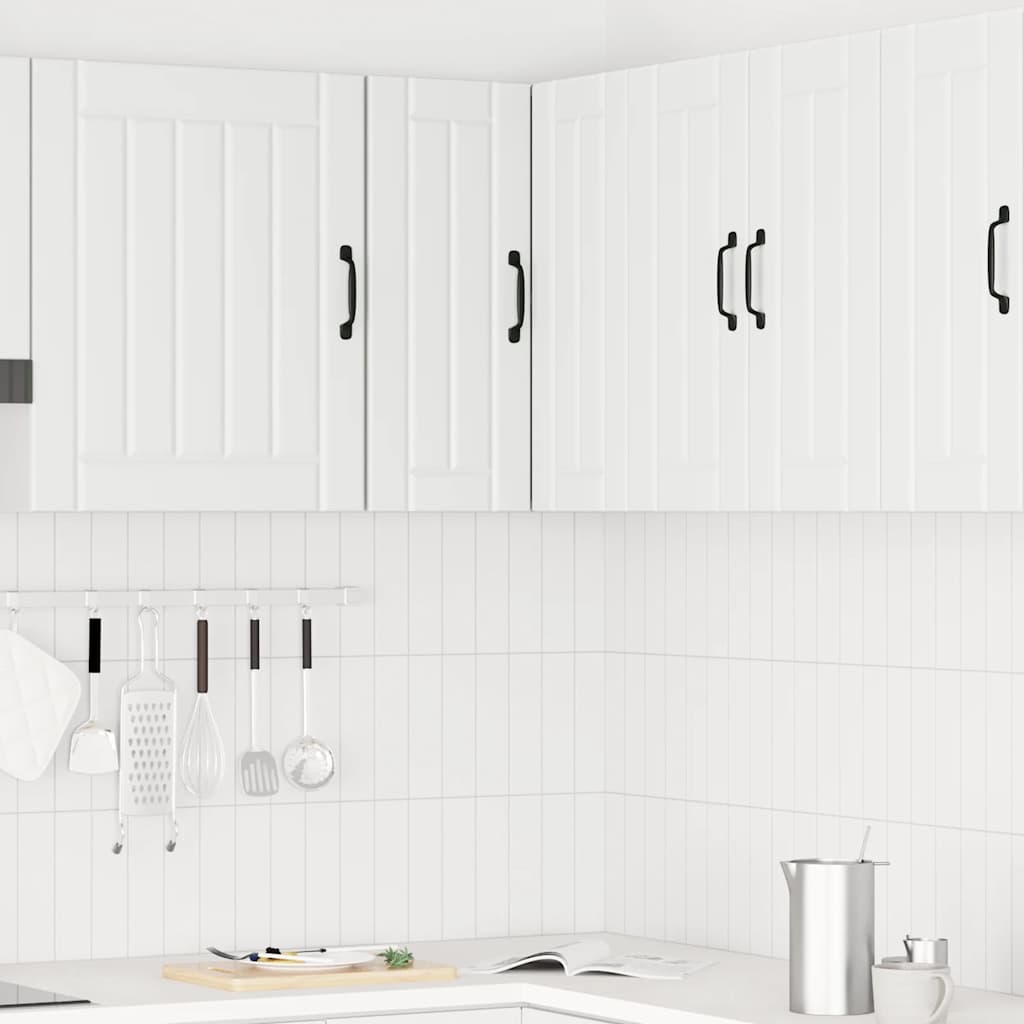 Kitchen Wall Corner Cabinet "Lucca" White Engineered Wood