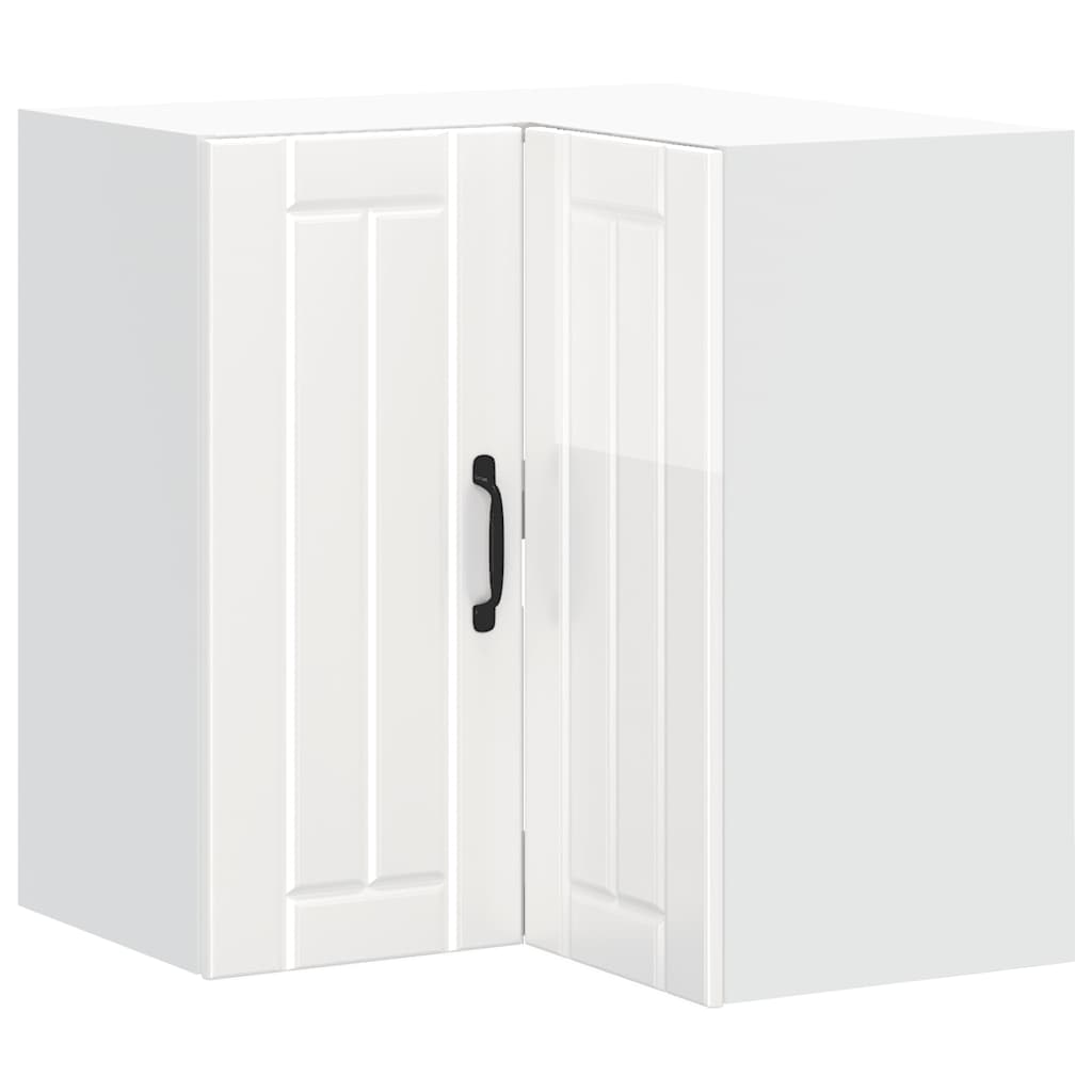 Kitchen Wall Corner Cabinet "Lucca" High Gloss White
