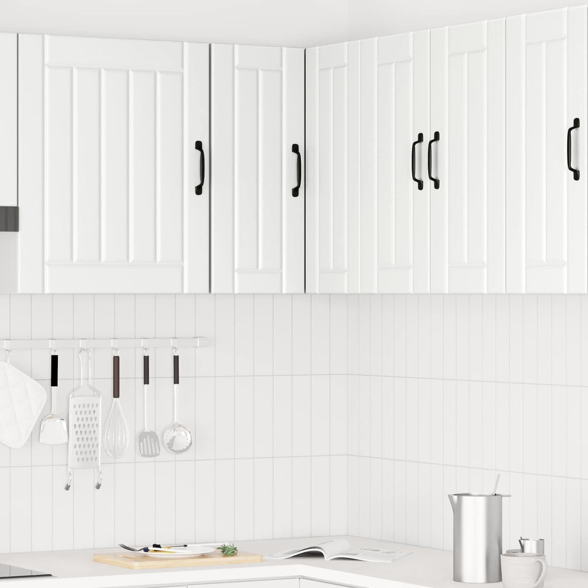 Kitchen Wall Corner Cabinet "Lucca" High Gloss White