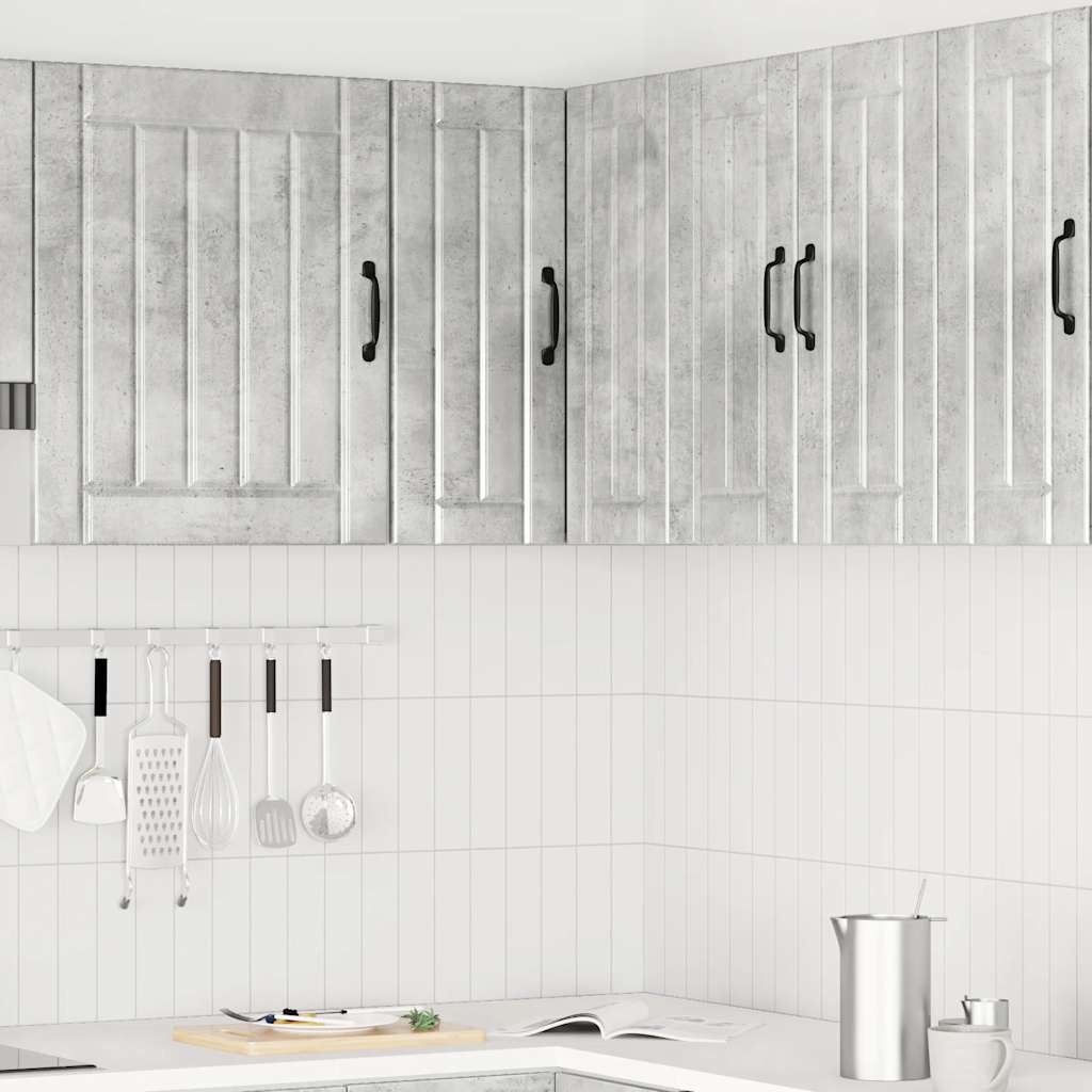 Kitchen Wall Corner Cabinet "Lucca" Concrete Grey Engineered Wood