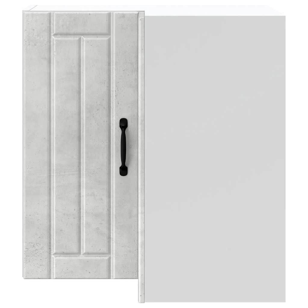 Kitchen Wall Corner Cabinet "Lucca" Concrete Grey Engineered Wood