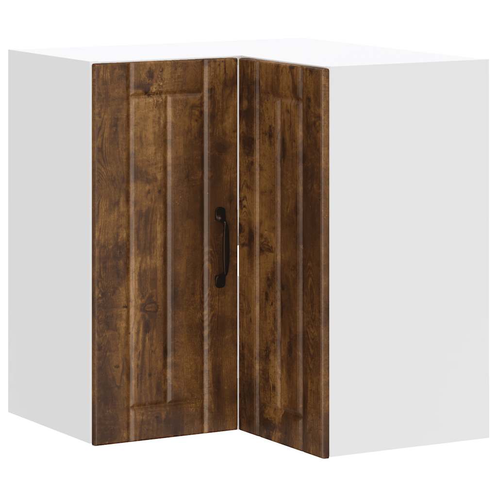 Kitchen Wall Corner Cabinet "Lucca" Smoked Oak Engineered Wood