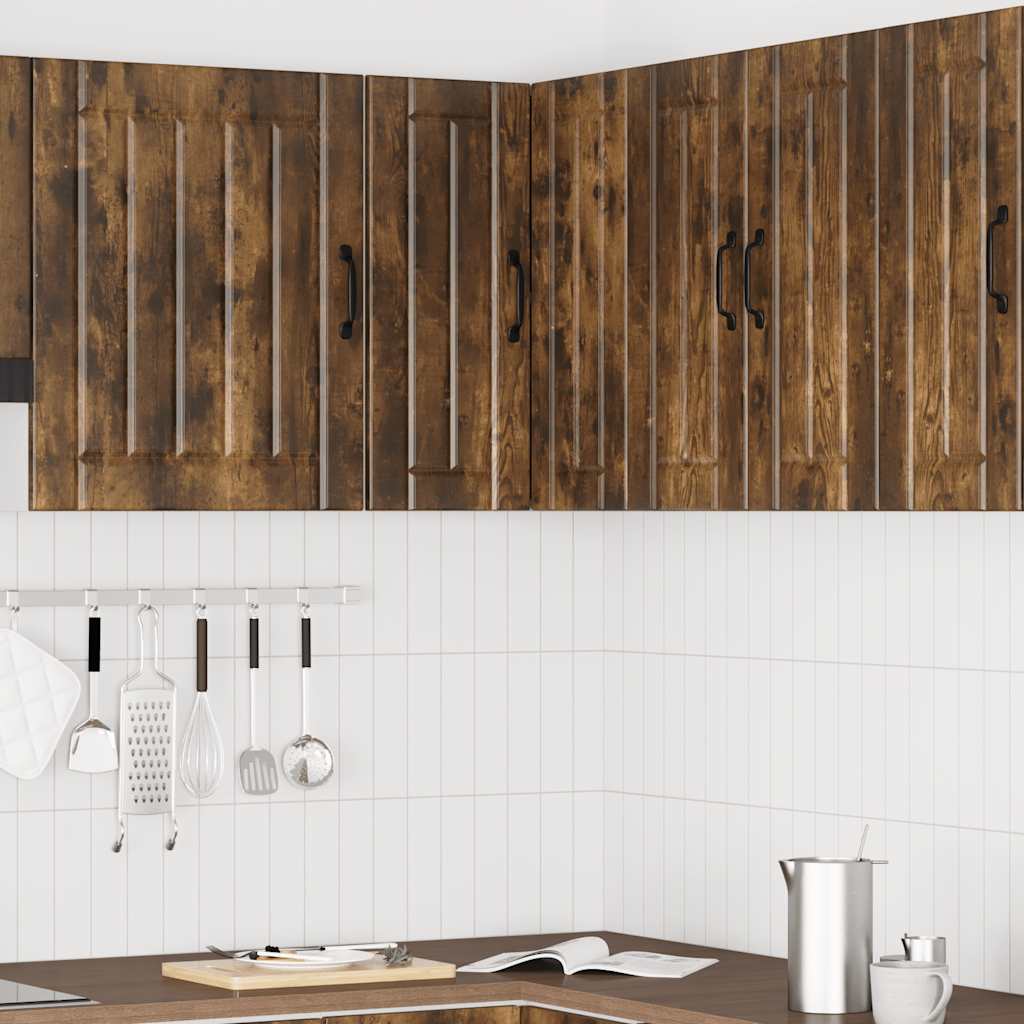 vidaXL Kitchen Wall Corner Cabinet Lucca Smoked Oak Engineered Wood