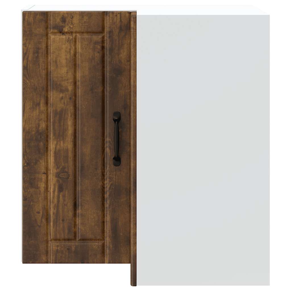 Kitchen Wall Corner Cabinet "Lucca" Smoked Oak Engineered Wood