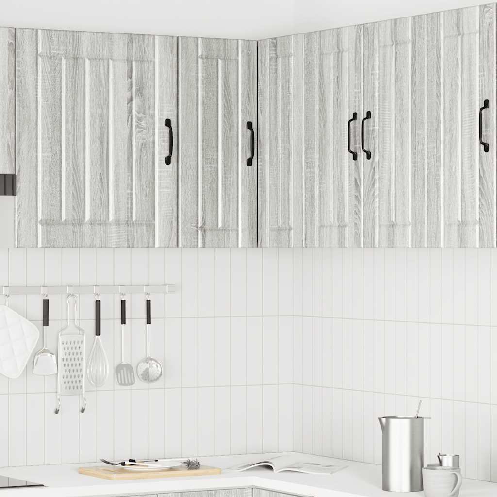 Kitchen Wall Corner Cabinet "Lucca" Grey Sonoma Engineered Wood