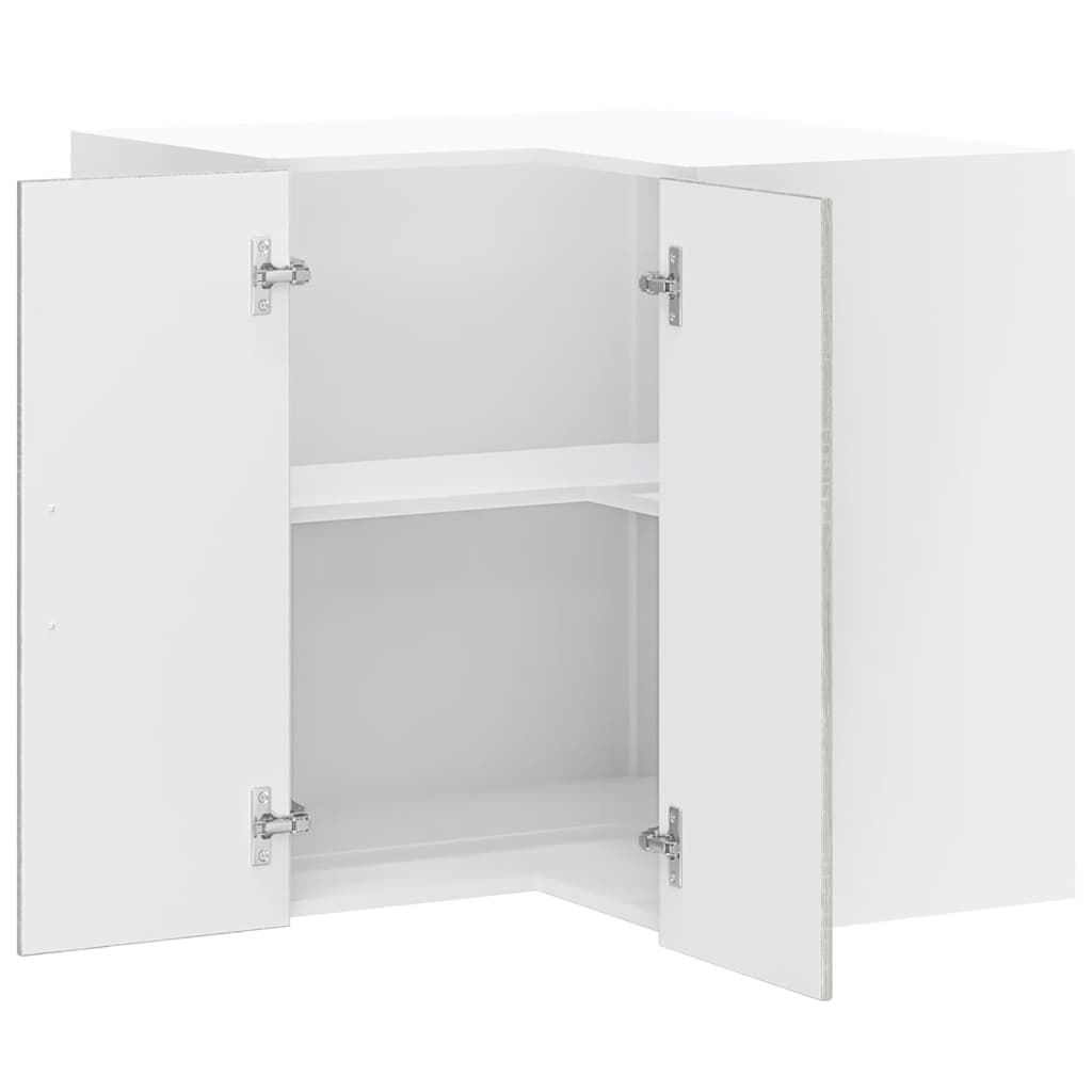 Kitchen Wall Corner Cabinet "Lucca" Grey Sonoma Engineered Wood
