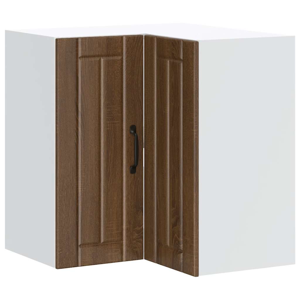 Kitchen Wall Corner Cabinet "Lucca" Brown Oak Engineered Wood