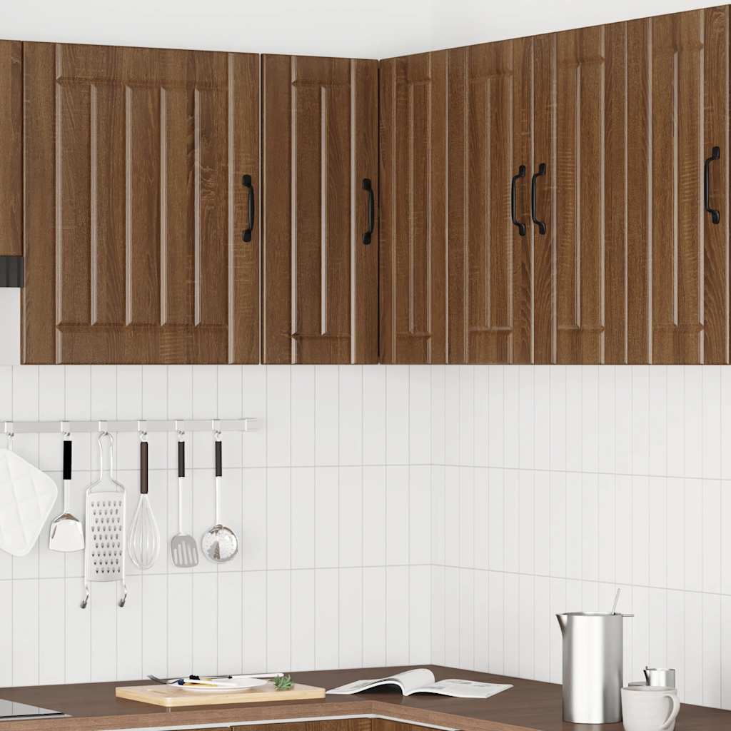 vidaXL Kitchen Wall Corner Cabinet Lucca Brown Oak Engineered Wood