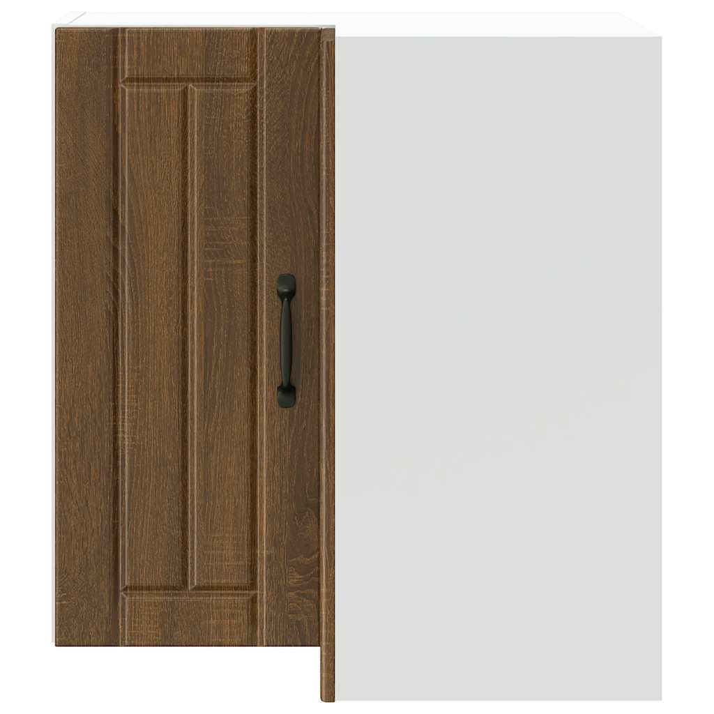 Kitchen Wall Corner Cabinet "Lucca" Brown Oak Engineered Wood