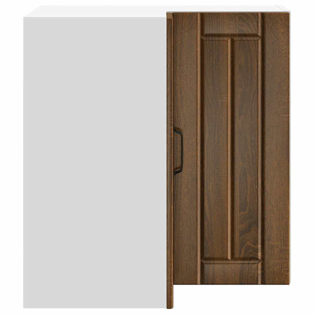 Kitchen Wall Corner Cabinet "Lucca" Brown Oak Engineered Wood