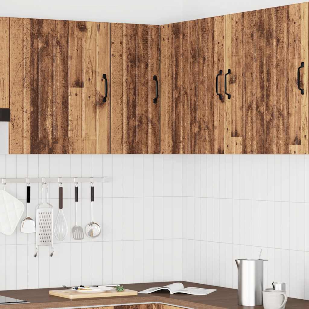 Kitchen Wall Corner Cabinet "Lucca" Old Wood Engineered Wood