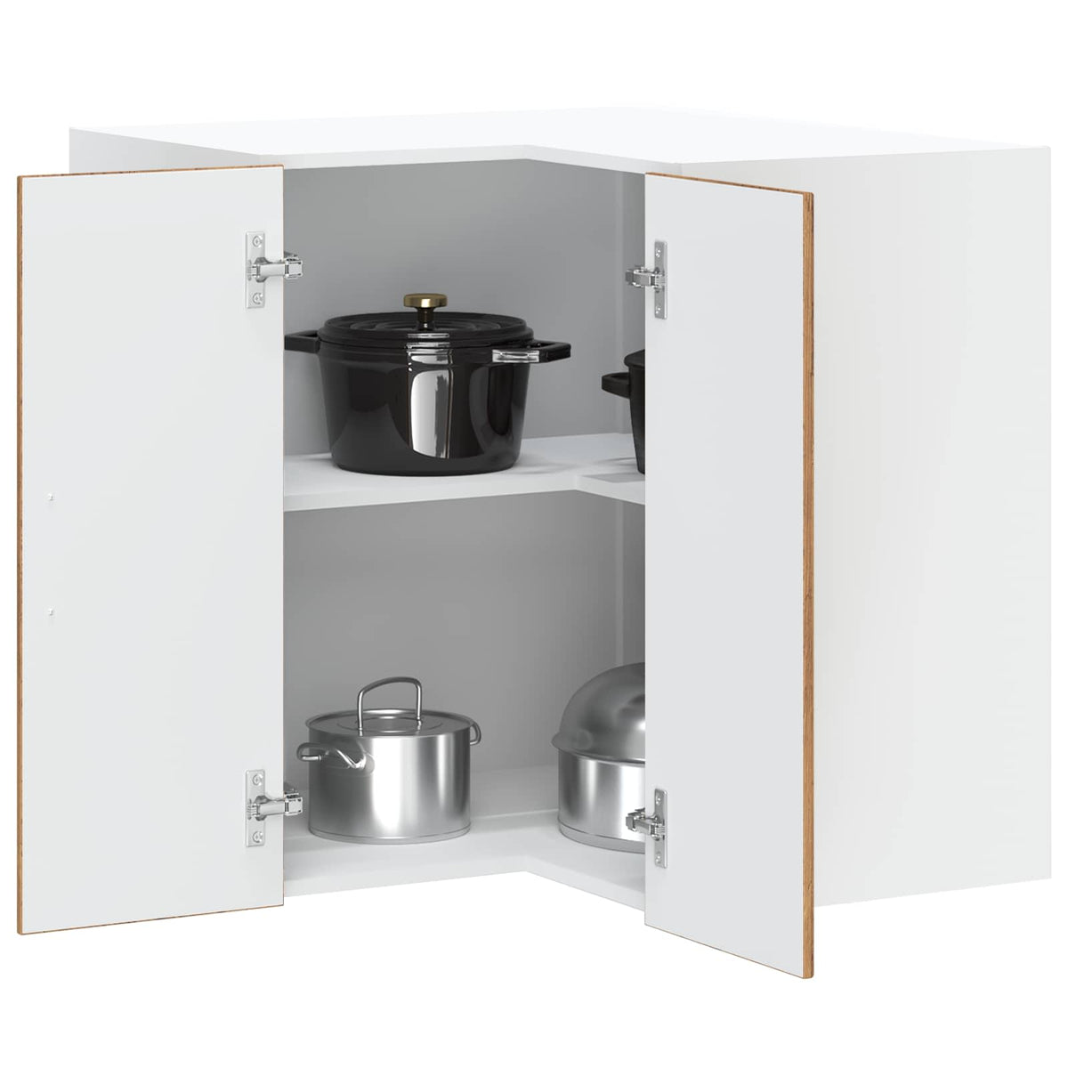 Kitchen Wall Corner Cabinet "Lucca" Old Wood Engineered Wood