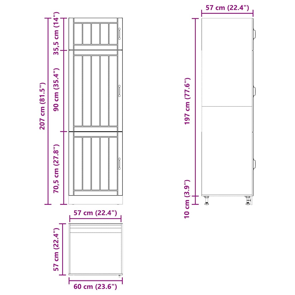 vidaXL Kitchen Cupboard Lucca White Engineered Wood