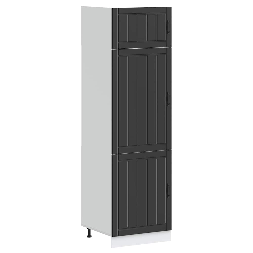 vidaXL Kitchen Cupboard Lucca Black Engineered Wood