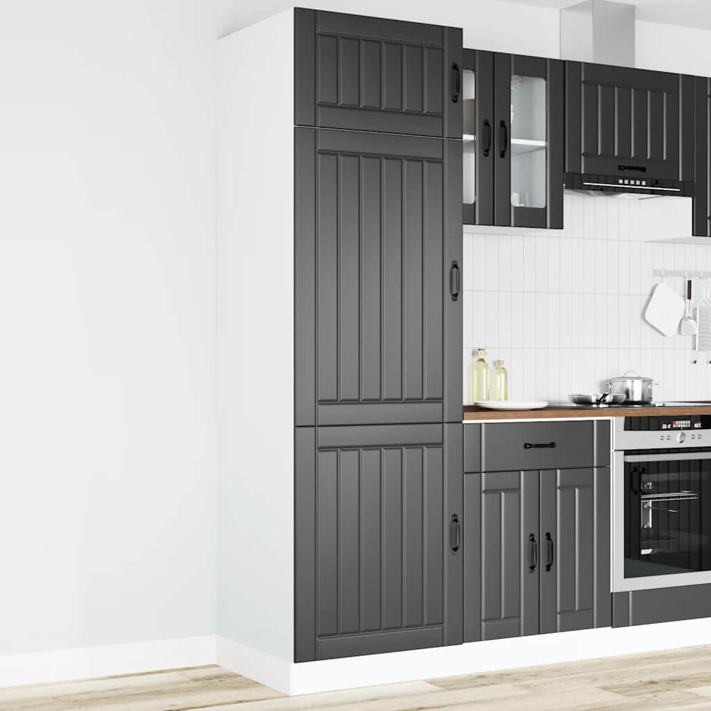 vidaXL Kitchen Cupboard Lucca Black Engineered Wood