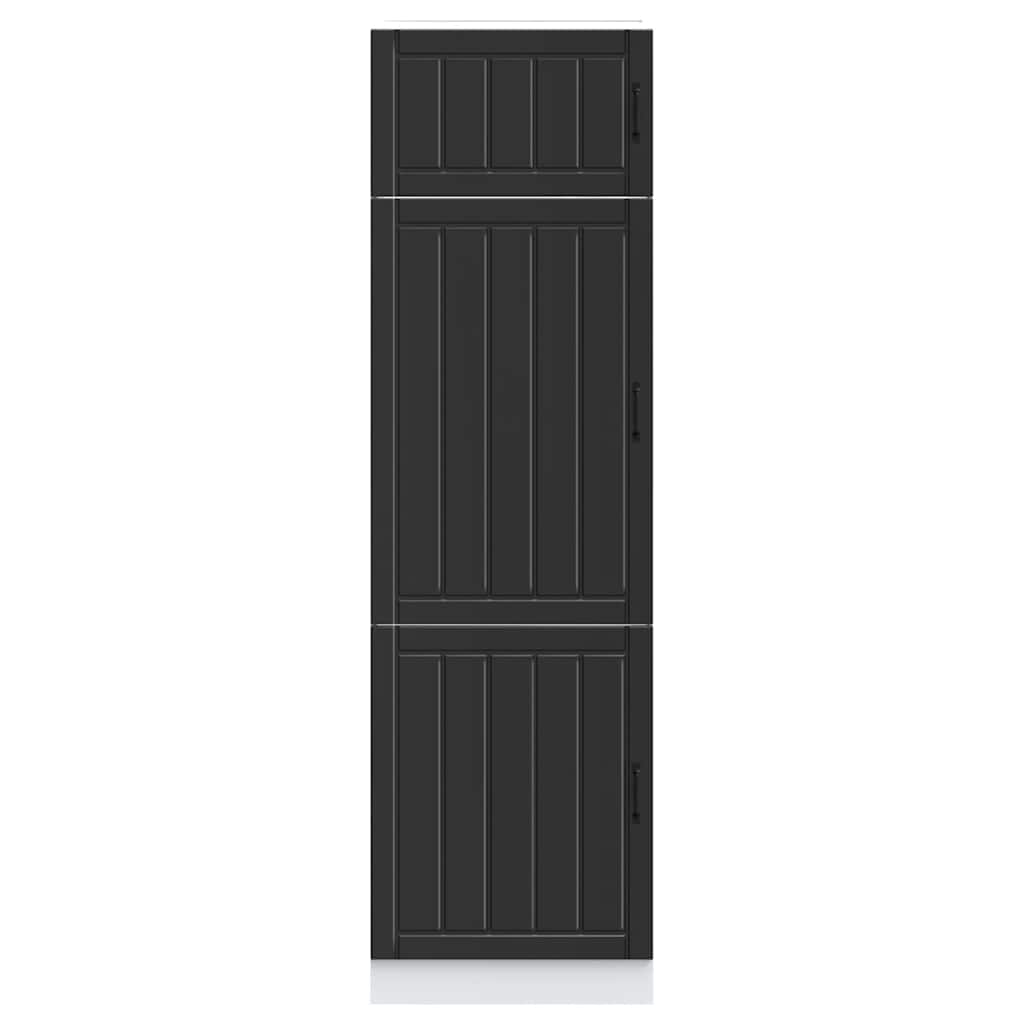 vidaXL Kitchen Cupboard Lucca Black Engineered Wood