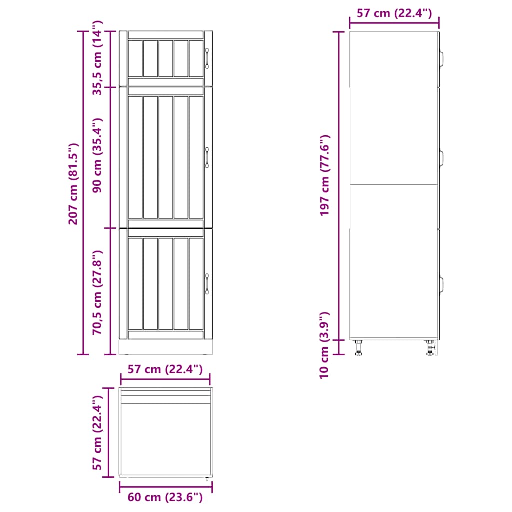 vidaXL Kitchen Cupboard Lucca High Gloss White Engineered Wood