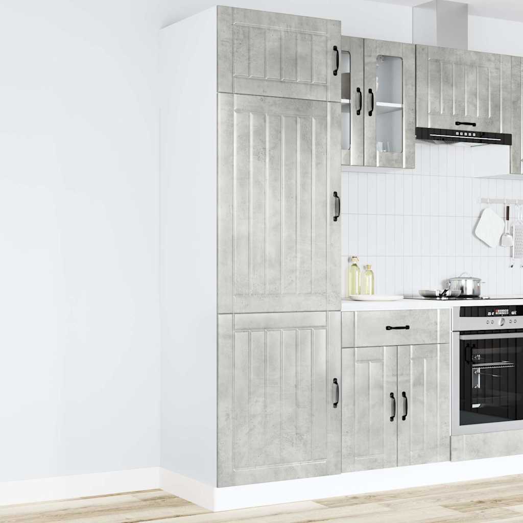 vidaXL Kitchen Cupboard Lucca Concrete Grey Engineered Wood