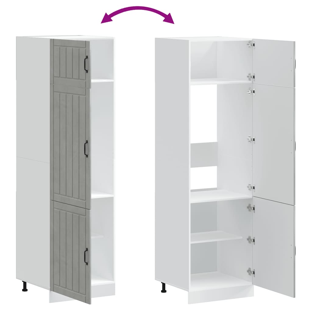 Kitchen Cupboard "Lucca" Concrete Grey Engineered Wood