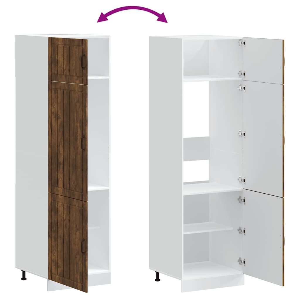 Kitchen Cupboard "Lucca" Smoked Oak Engineered Wood