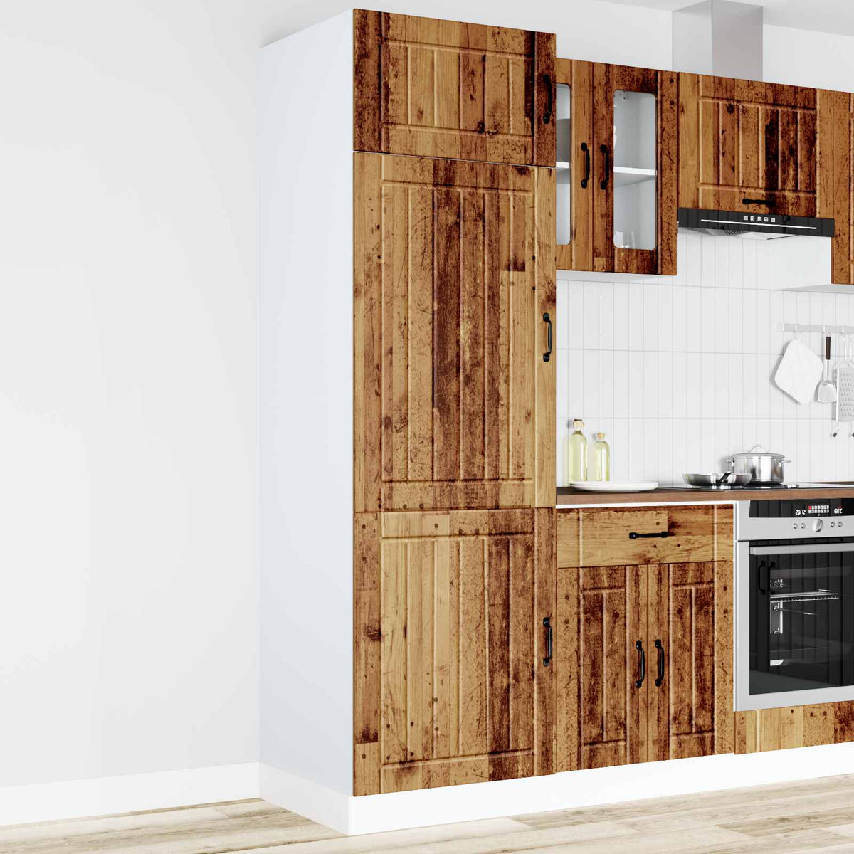Kitchen Cupboard "Lucca" Old Wood Engineered Wood