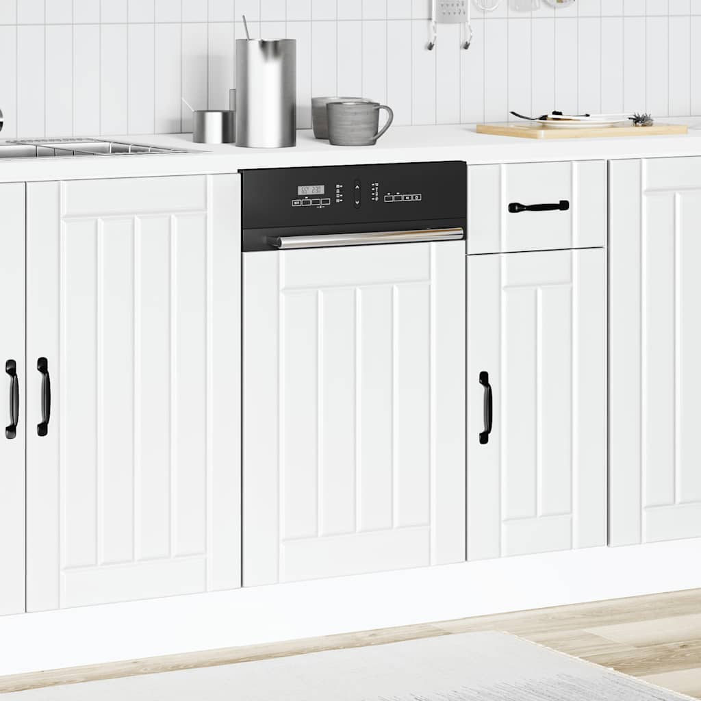 vidaXL Dishwasher Panel Lucca White Engineered Wood