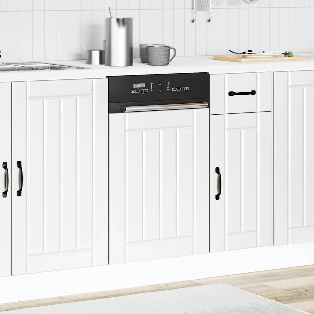 Dishwasher Panel "Lucca" White Engineered Wood