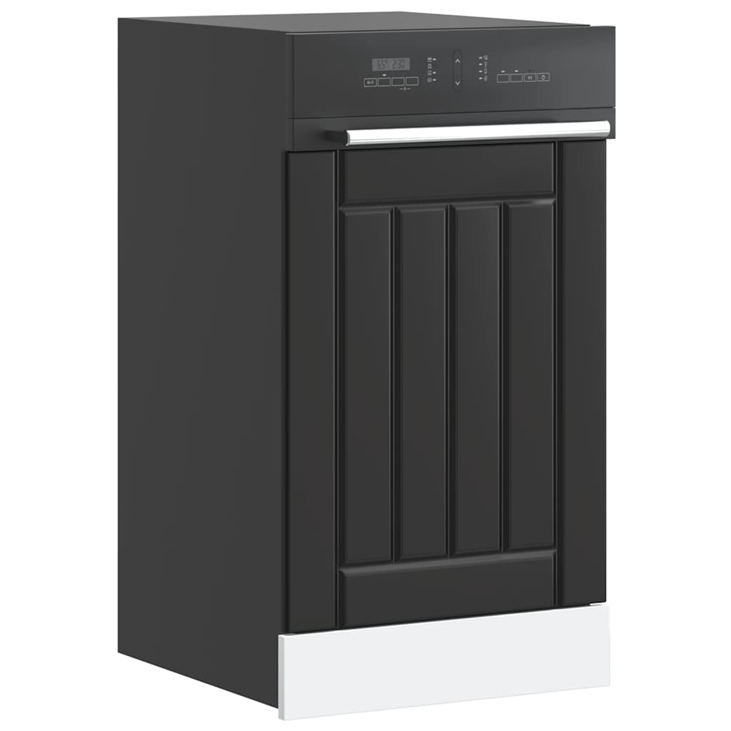 Dishwasher Panel "Lucca" Black Engineered Wood