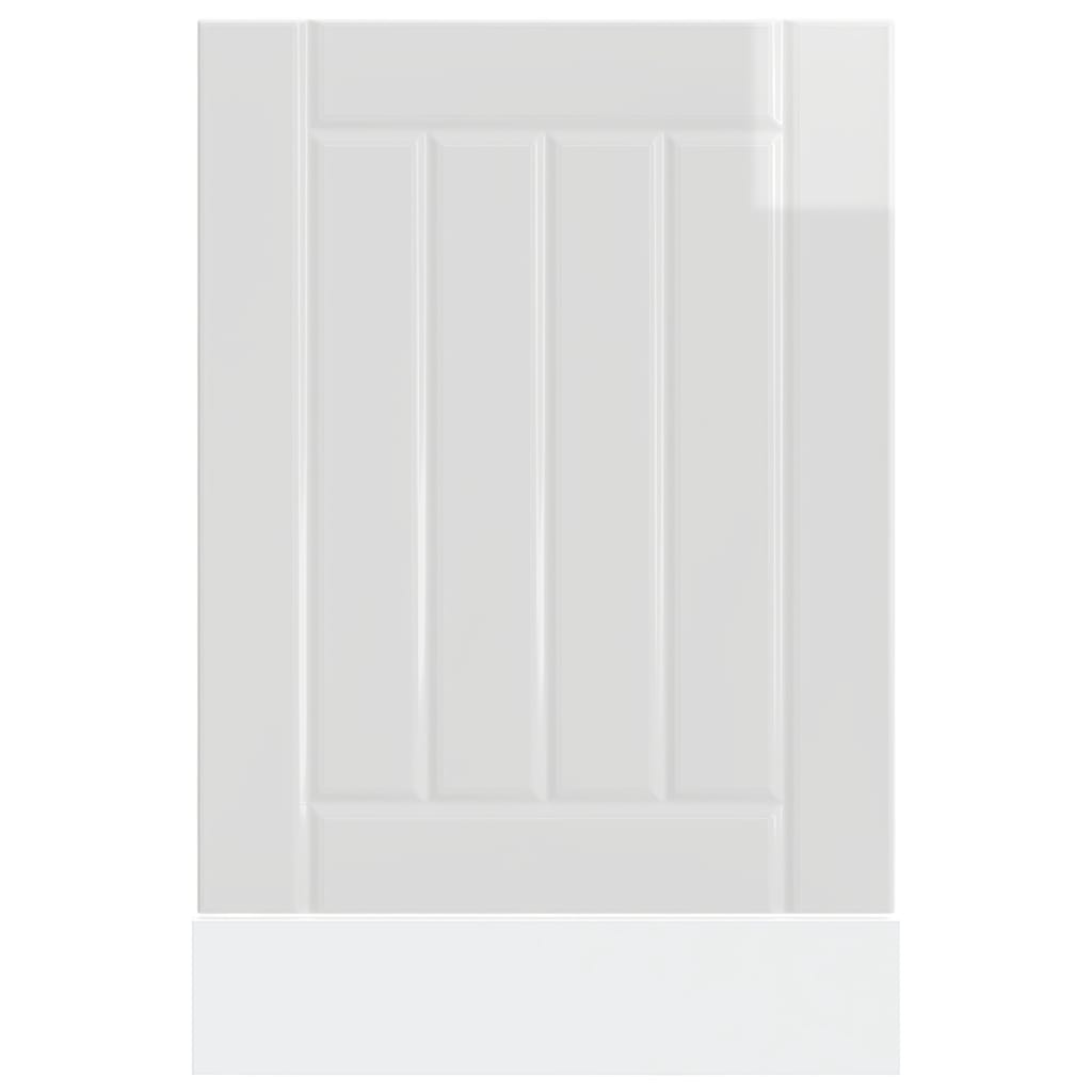 Dishwasher Panel "Lucca" High Gloss White Engineered Wood