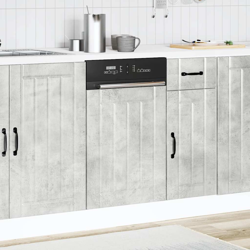 vidaXL Dishwasher Panel Lucca Concrete Grey Engineered Wood