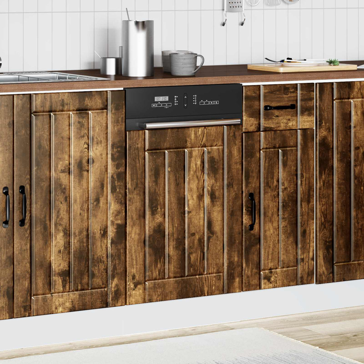 Dishwasher Panel "Lucca" Smoked Oak Engineered Wood
