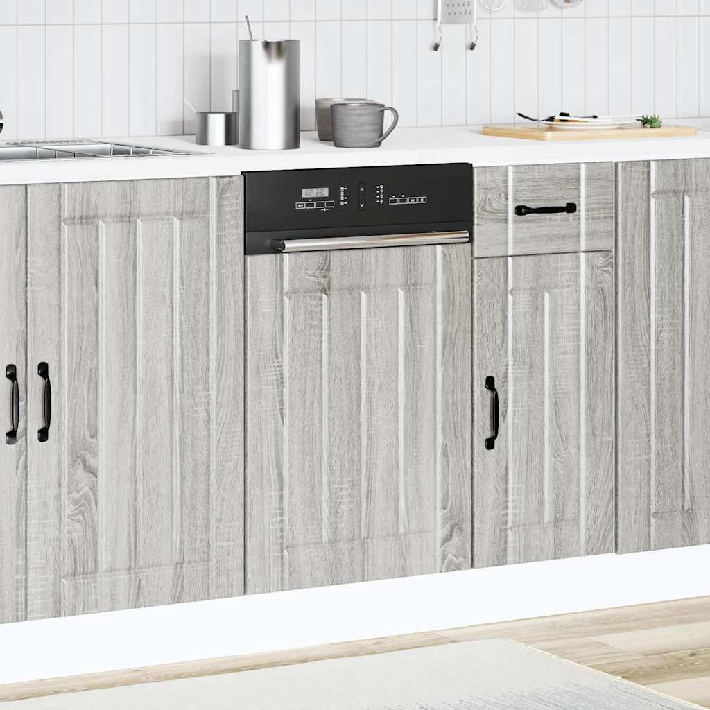 Dishwasher Panel "Lucca" Grey Sonoma Engineered Wood