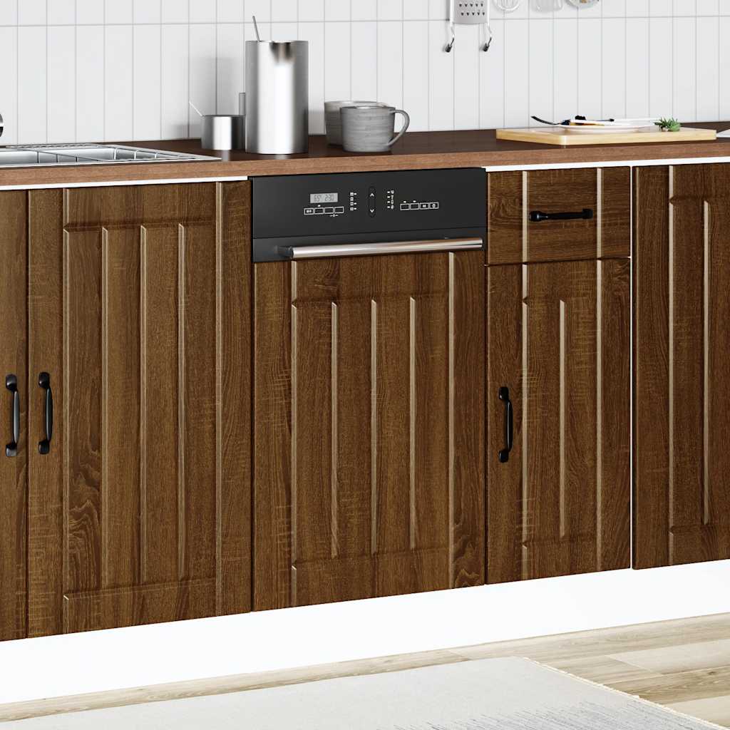 Dishwasher Panel "Lucca" Brown Oak Engineered Wood