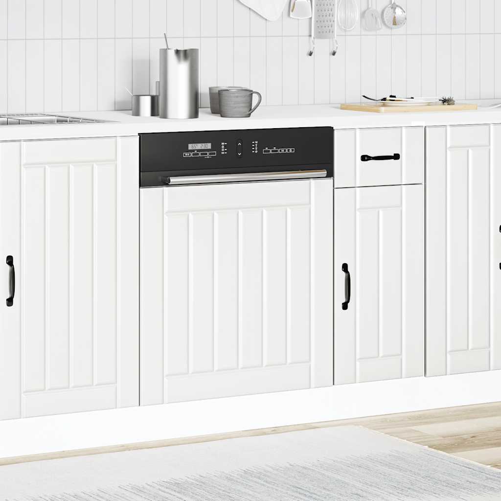 Dishwasher Panel "Lucca" White Engineered Wood