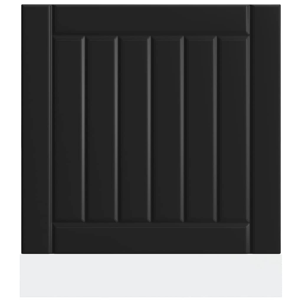 Dishwasher Panel "Lucca" Black Engineered Wood