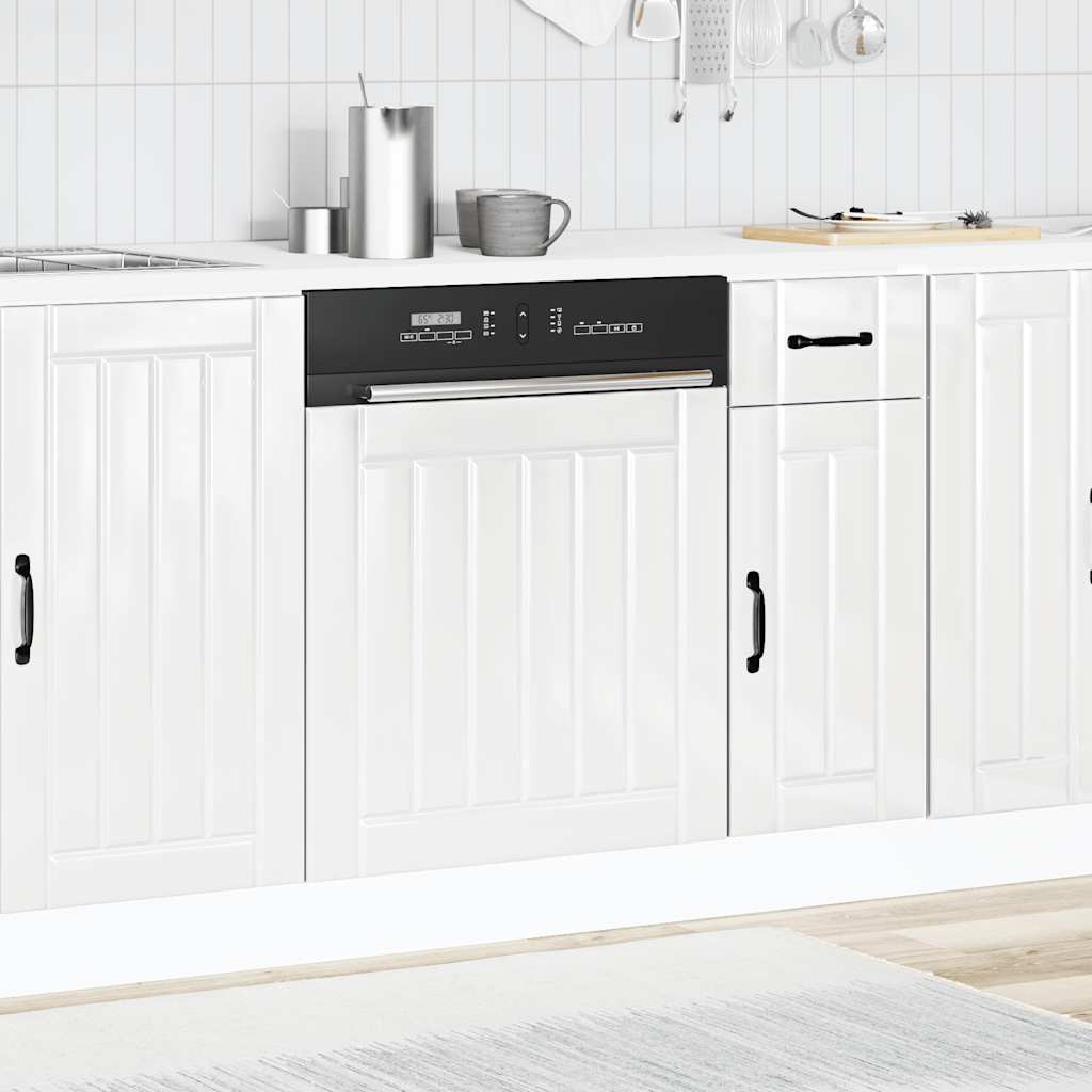 Dishwasher Panel "Lucca" High Gloss White Engineered Wood