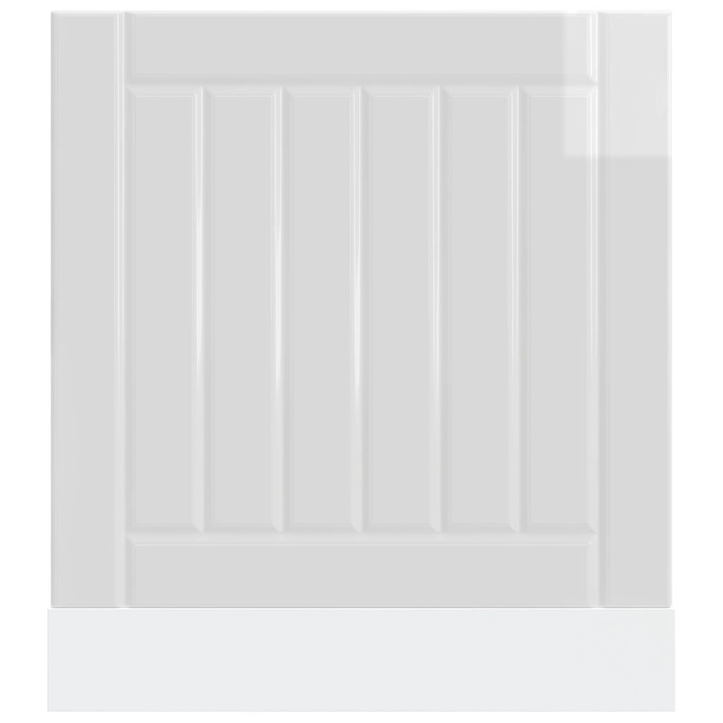 Dishwasher Panel "Lucca" High Gloss White Engineered Wood