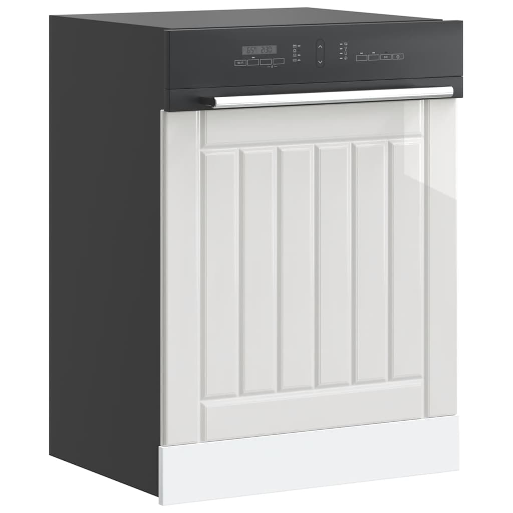 Dishwasher Panel "Lucca" High Gloss White Engineered Wood